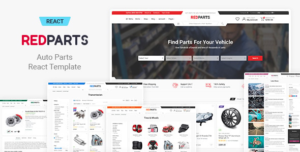 RedParts – Auto Parts React eCommerce Template 1.2.0