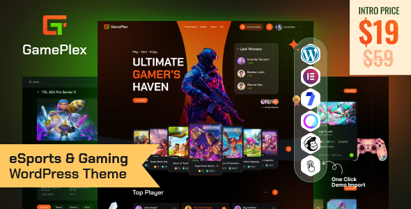 GamePlex – eSports and Gaming NFT WordPress Theme