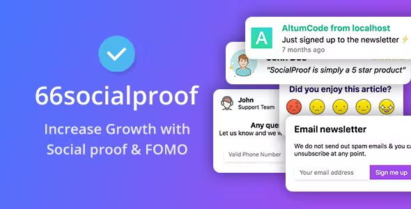 66socialproof – Social Proof & FOMO Widgets Notifications (SAAS) 44.0.0 [Extended License]