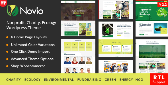 Novio – Nonprofit Charity WordPress Theme 2.2