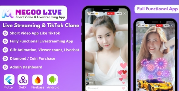 MeGooLive – Live Streaming, Short Video & Interactive Gift App – Fully Featured 1.1.5