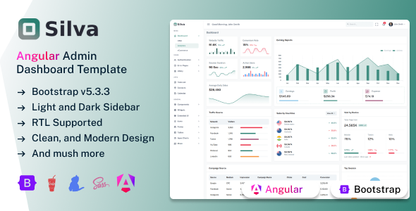 Silva – Angular Admin Dashboard Template