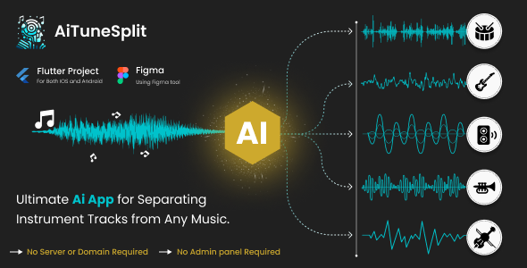 AiTuneSplit – AI separates Instruments from any music easily | Android, iOS | Full Flutter app