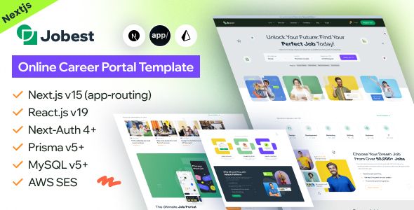 Jobest – Nextjs Online Career Portal & Job Board Template with Backend