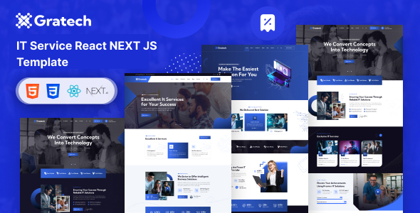 Gratech – IT Service React NEXT JS Template