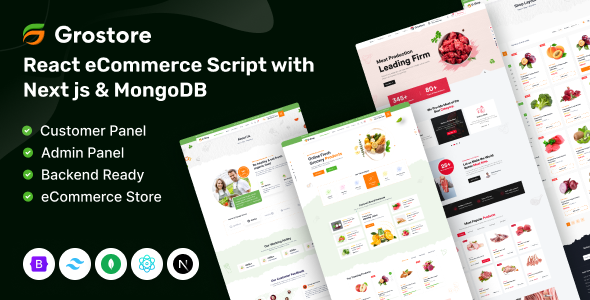 Grostore – React eCommerce Script with NextJs & MongoDB 1.1