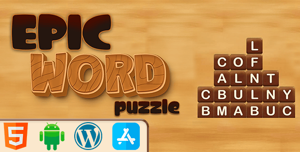 Epic Word Puzzle – HTML5 Construct3 Game
