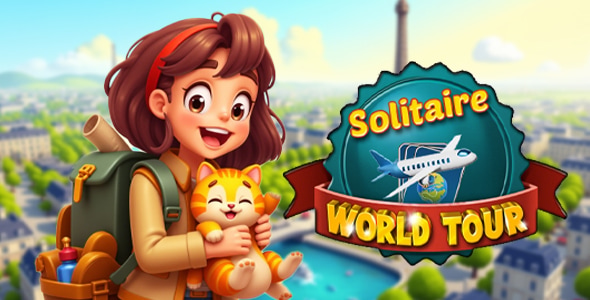 Solitaire: World Tour – 100 LEVEL(+Level Editor) – HTML Game – Construct 3 – C3P