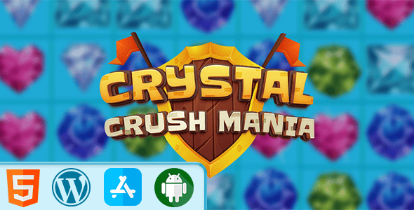 Crystal Crush Mania – HTML5 Construct3 Game