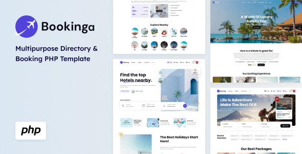 Bookinga – Multipurpose PHP Booking and Directory Template