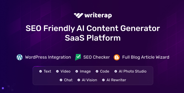Writerap – AI Content Generator with SEO Optimizer SaaS Application 1.7.0