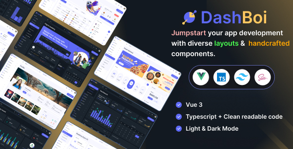 Dashboi – Multipurpose Tailwind CSS Vuejs 3 Admin Dashboard Template