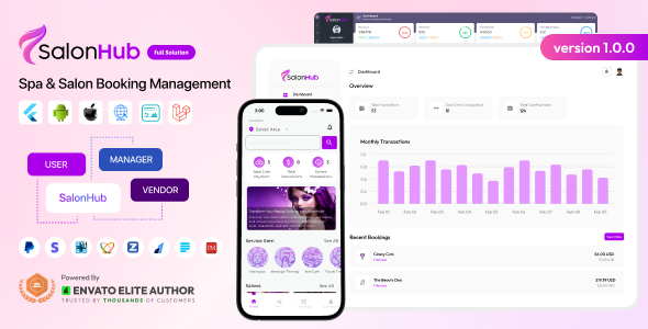 SalonHub – Spa & Salon Booking Management Full Solution