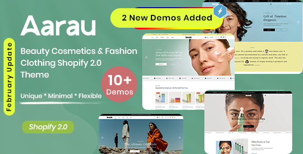 Aarau – Beauty Cosmetics & Fashion Clothing Shopify 2.0 Theme 1.3