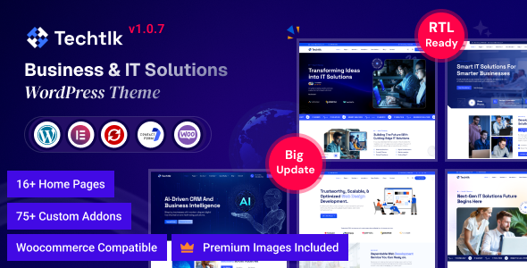 Techtlk – Business & IT Solutions WordPress Theme 1.18