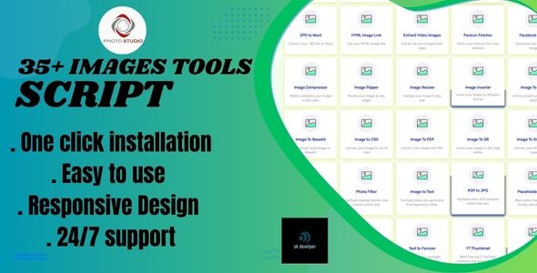 Photo Studio Tools  Built-in Theme+Script for  Blogger