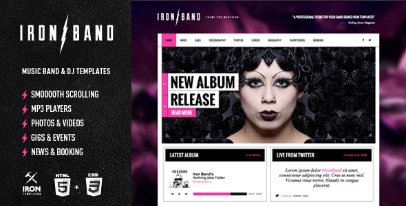 IronBand – Responsive Music Band & DJ template