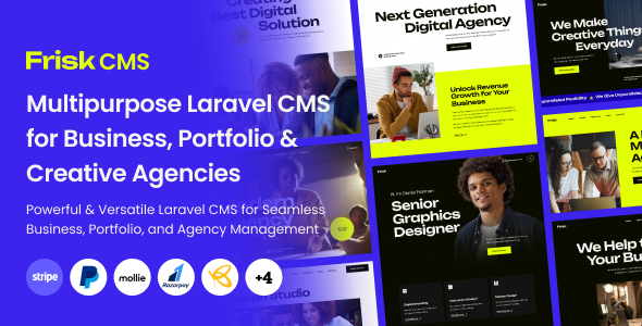 Frisk – Multipurpose Laravel CMS for Business, Portfolio & Creative Agencies 1.2.1