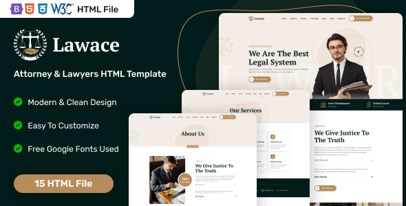 Lawace – Attorney & Lawyers HTML Template