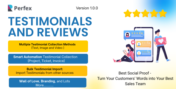 Testimonials and Reviews for Perfex CRM 1.0.1
