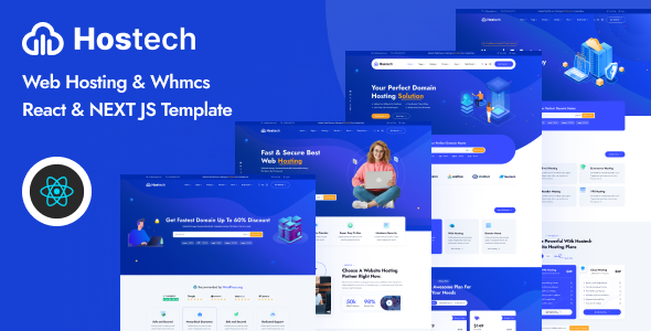 Hostech – Web Hosting Services React & NEXT JS Template