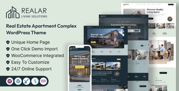 Realar – Real Estate WordPress Theme 2.1.0
