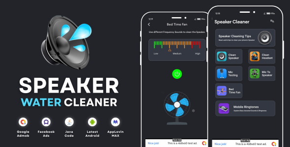 Speaker Water Cleaner With AdMob Ads Android