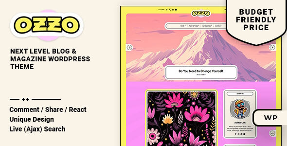Ozzo – Personal Blog & Magazine WordPress Theme 1.0.1