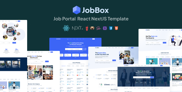 JobBox – Job Portal React NextJS Template