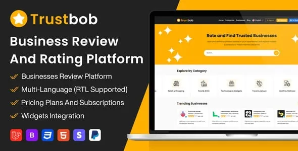 Trustbob – Business Review And Rating Platform [Regular License] 1.5