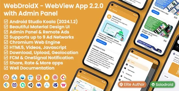 WebDroidX – Android WebView App with Admin Panel 3.0