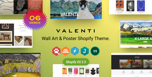Valenti – Wall Art & Poster Shopify Theme OS 2.0
