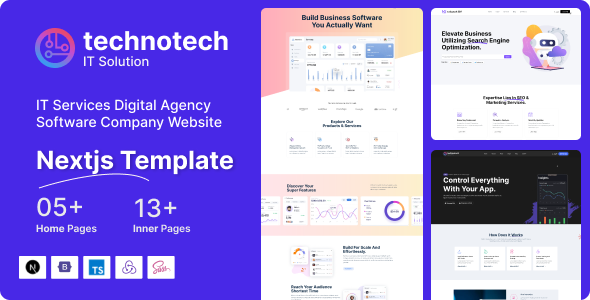 Technotech – IT Services Digital Agency Software Company Next js Template