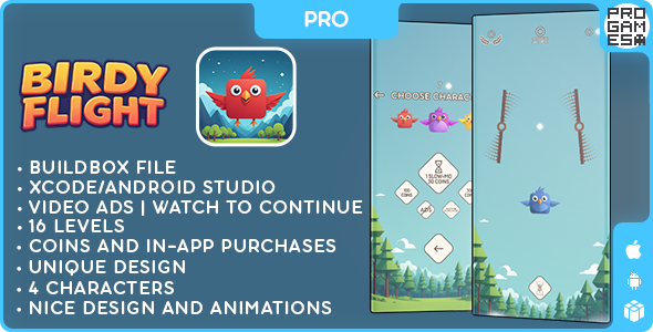 Birdy Flight (PRO) – BUILDBOX CLASSIC – IOS – Android – Reward video