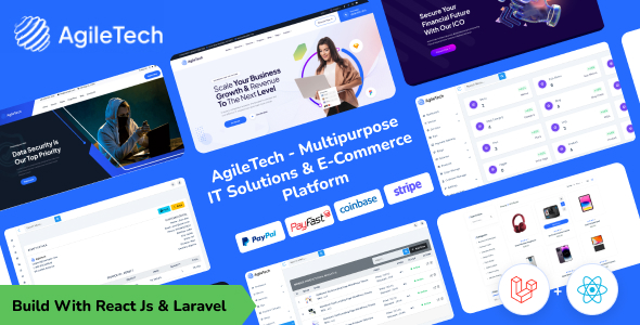Agiletech – Multipurpose IT Solution & E-Commerce Platform React JS & Laravel REST API