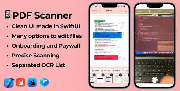 iOS 17 Swift PDF Editing App | PDF Scanner App with Subscriptions