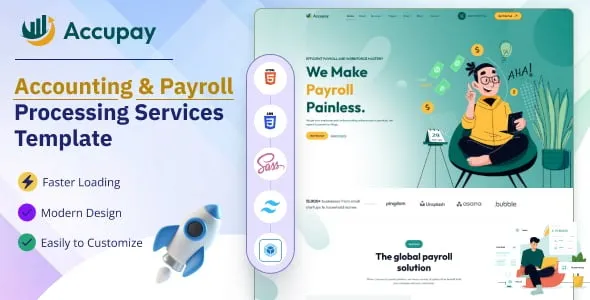 Accupay – Accounting & Payroll Processing Services HTML Tailwind CSS Template