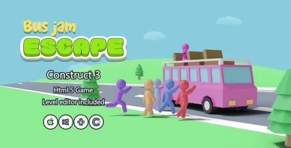 Bus Jam Escape – HTML5 Game (Construct 3)