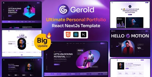 Gerold – Personal Portfolio React NextJs Template