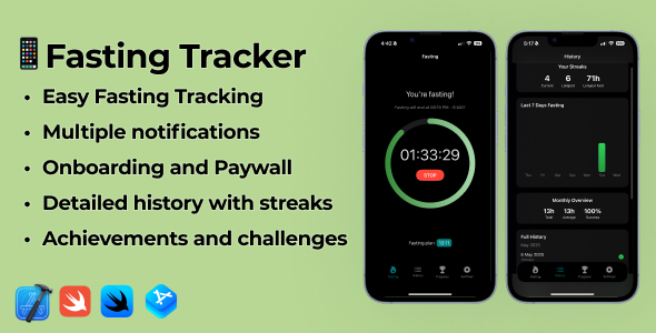 iOS 17 Swift Fasting Tracker App | Intermittent Fasting Tracker with Subscriptions (IAP)