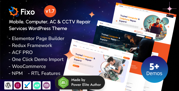 Fixo – Mobile Phone, Computer Repair & Electronics Service WordPress Theme 1.7