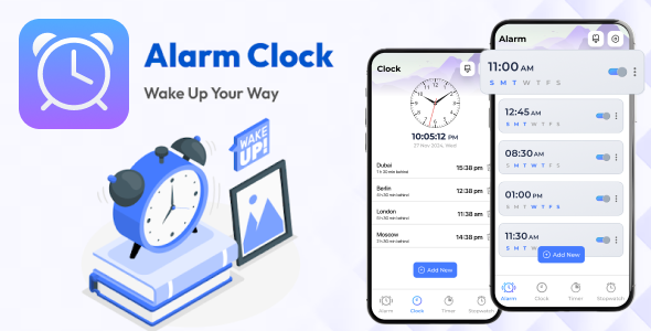 Smart Clock – Wake Up – Timer & World Clock – Easy Alarm Management – Timer Alarm Clock