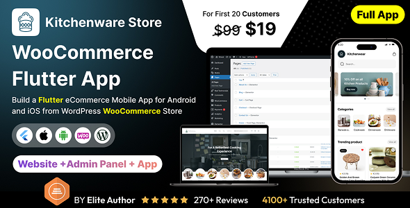 Kitchen Wear Store App – E-commerce Store app in Flutter (Android, iOS) with WooCommerce Full App