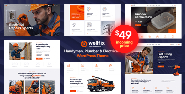 Wellfix – Handyman, Plumber & Electrician WordPress Theme
