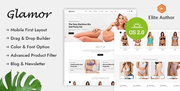 Glamor – Lingerie Fashion Store Shopify 2.0 Responsive Theme