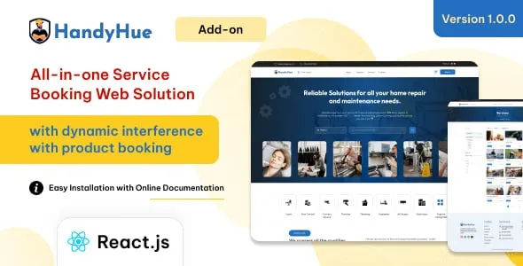 Handyhue – On-Demand Service Booking Website | Multi-Vendor & Responsive Platform (Next.js) 1.0.1