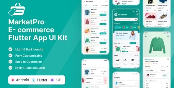 MarketPro – E-Commerce Flutter App UI Kit | Android | iOS Mobile App