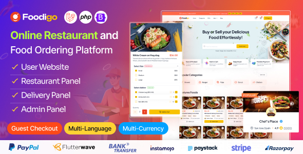 Foodigo – Multi Restaurant and Online Food Ordering System Marketplace 2.0
