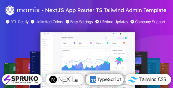 Mamix – NextJS App Router Typescript Tailwind Css Admin Template