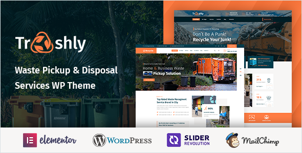 Trashly – Waste Pickup & Disposal Services WordPress Theme 1.5